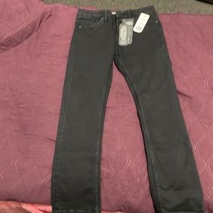 Black denim jeans, boys size 10 skinny.